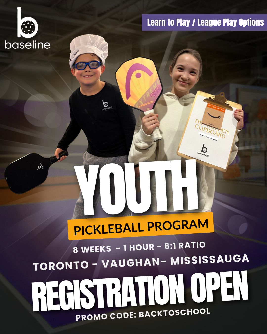 Youth Pickleball Program - 6 GTA Locations