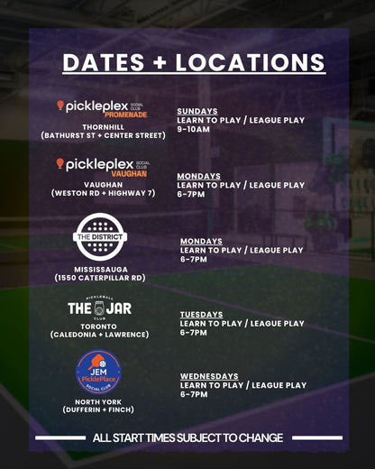 Youth Pickleball Program - 5 GTA Locations