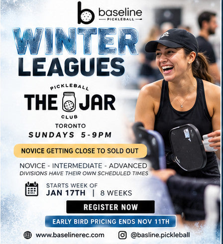 Baseline winter adult pickleball leagues The Jar Toronto