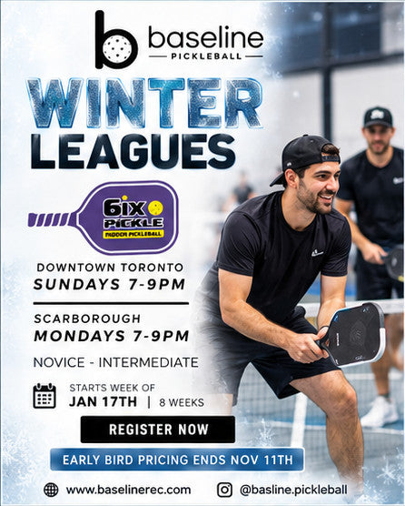 Baseline winter adult pickleball leagues Downtown and Scarborough